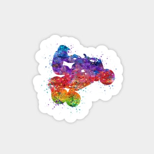 Four Wheeler Riding Boy Watercolor Silhouette Sticker